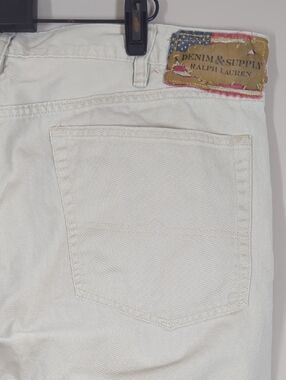 Denim & Supply Ralph Lauren Men's White Straight Jeans 40 X 33